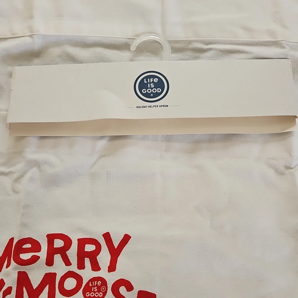 NWT Life Is Good Merry X-Moose Apron
